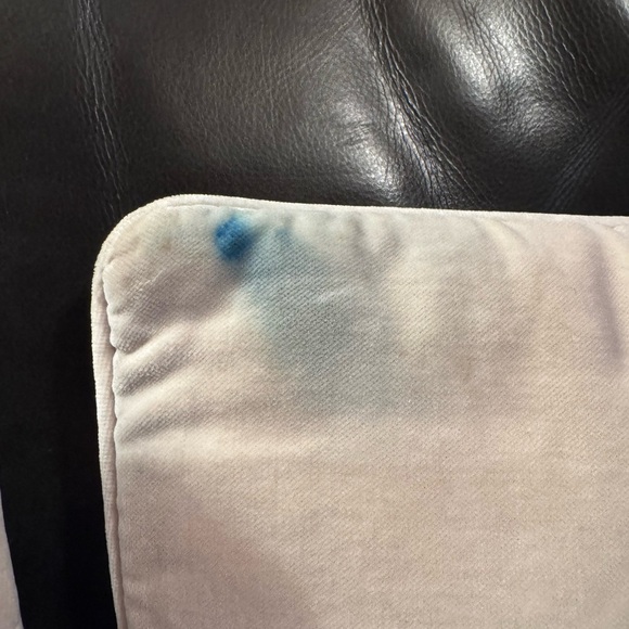 Pair of little vintage pillows cross stitch and velvet - Picture 5 of 5